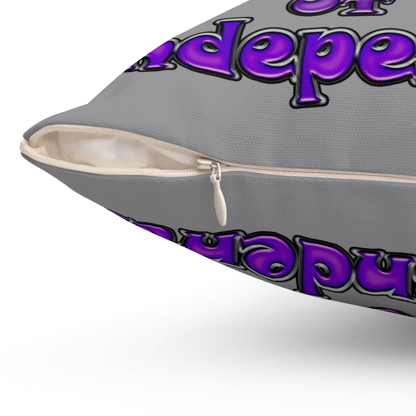 declaration of the independents - Spun Polyester Square Pillow - (grey)