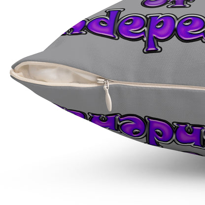 declaration of the independents - Spun Polyester Square Pillow - (grey)