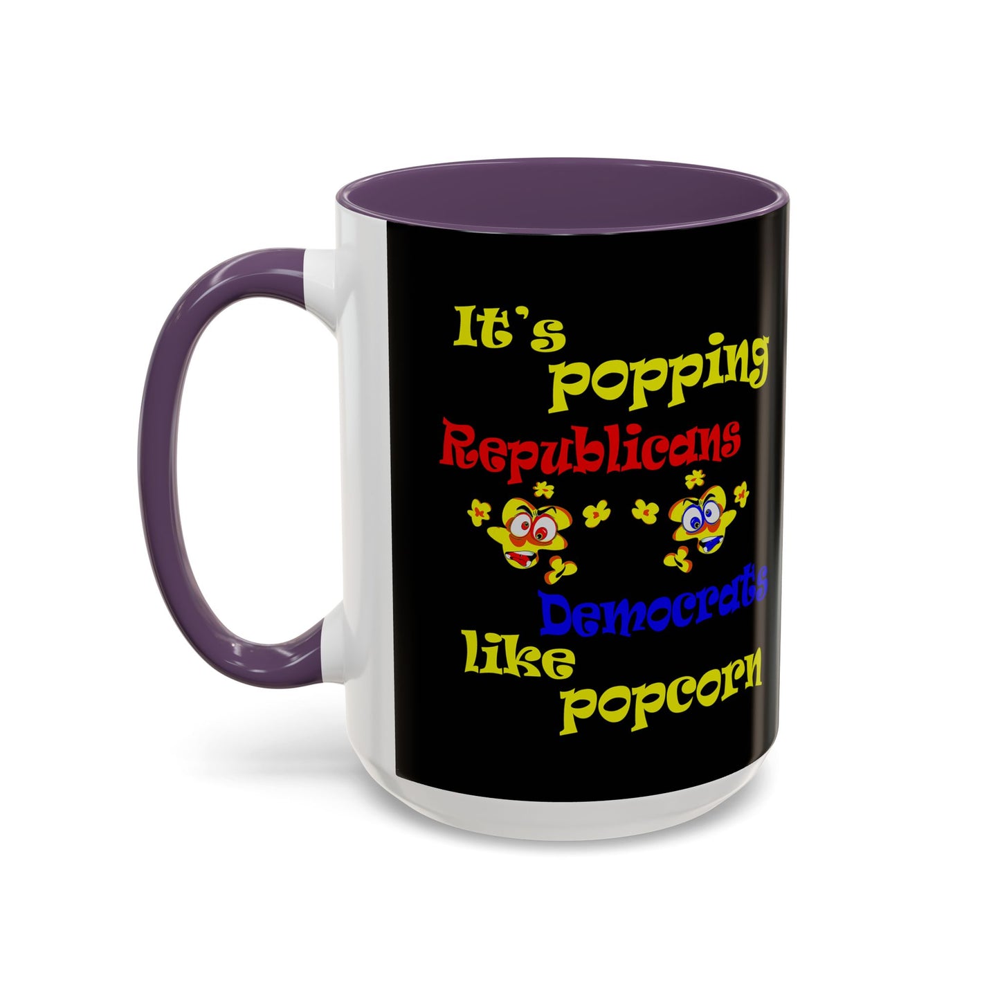 popping like popcorn - Accent Mug (black)