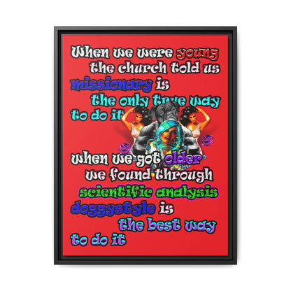 doggystyle - framed canvas art (red)