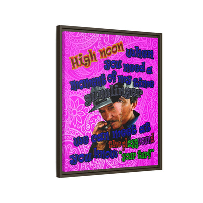 high noon - framed canvas art (pink swirl)