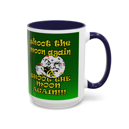 shoot the moon again - Accent Mug (logo green)