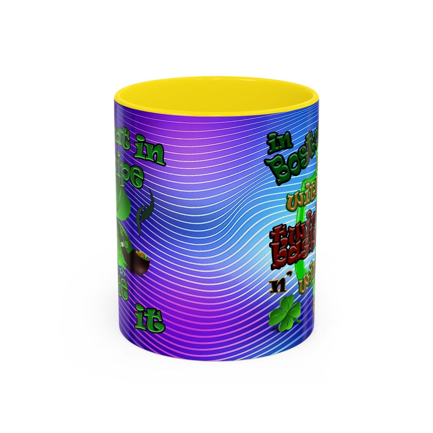 celtics logo - Accent Mug (purple wave)