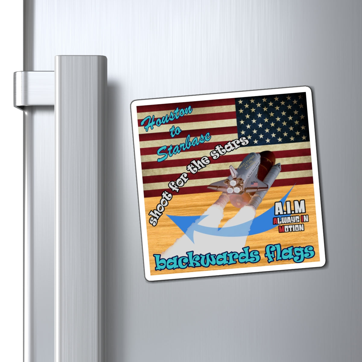 shoot for the stars - Magnets - (butterscotch wood finish)
