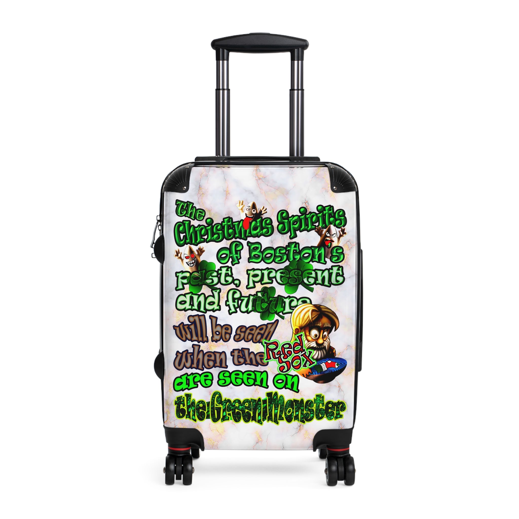 christmas spirits of boston - Suitcase (white marble)