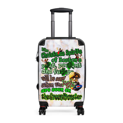 christmas spirits of boston - Suitcase (white marble)