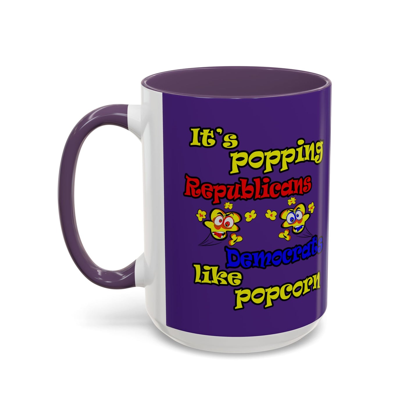 popping like popcorn - Accent Mug (purple)
