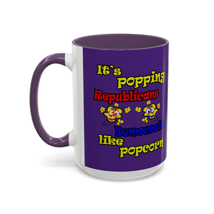 popping like popcorn - Accent Mug (purple)