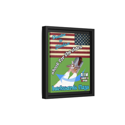 shoot for the stars - framed canvas art (green)