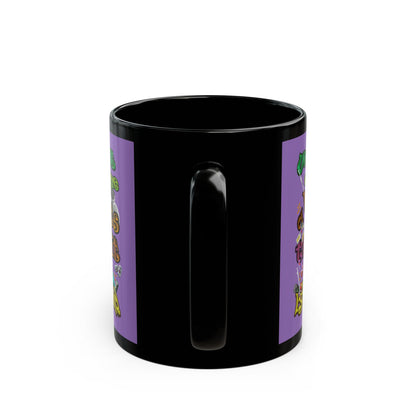 the bum's shit - Black Mug (light purple)