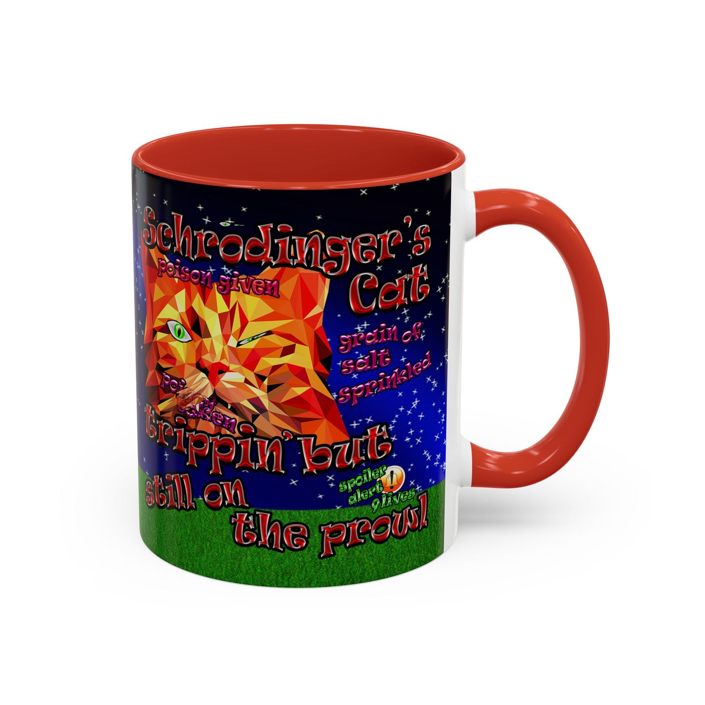 schrodinger's cat - Accent Mug ('snoops' background)