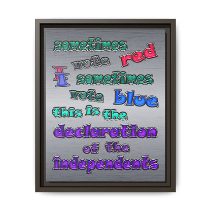 declaration of the independents - framed canvas art (brushed nickel)