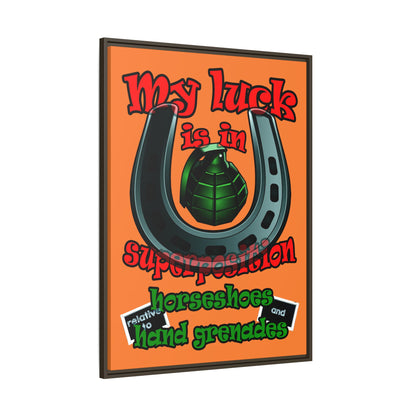 my luck - framed canvas art (crusta)