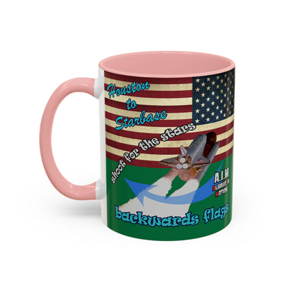 shoot for the stars - Accent Mug (dark green)