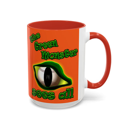 green monster - Accent Mug (orange)