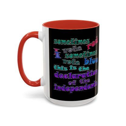 declaration of the independents - Accent Mug (black)