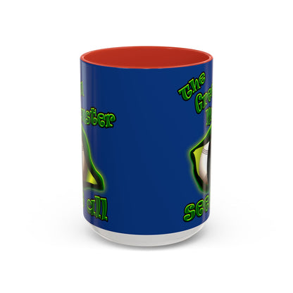 green monster - Accent Mug (dark blue)