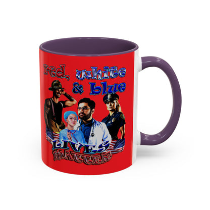 rw&b lives matter - Accent Mug (red)
