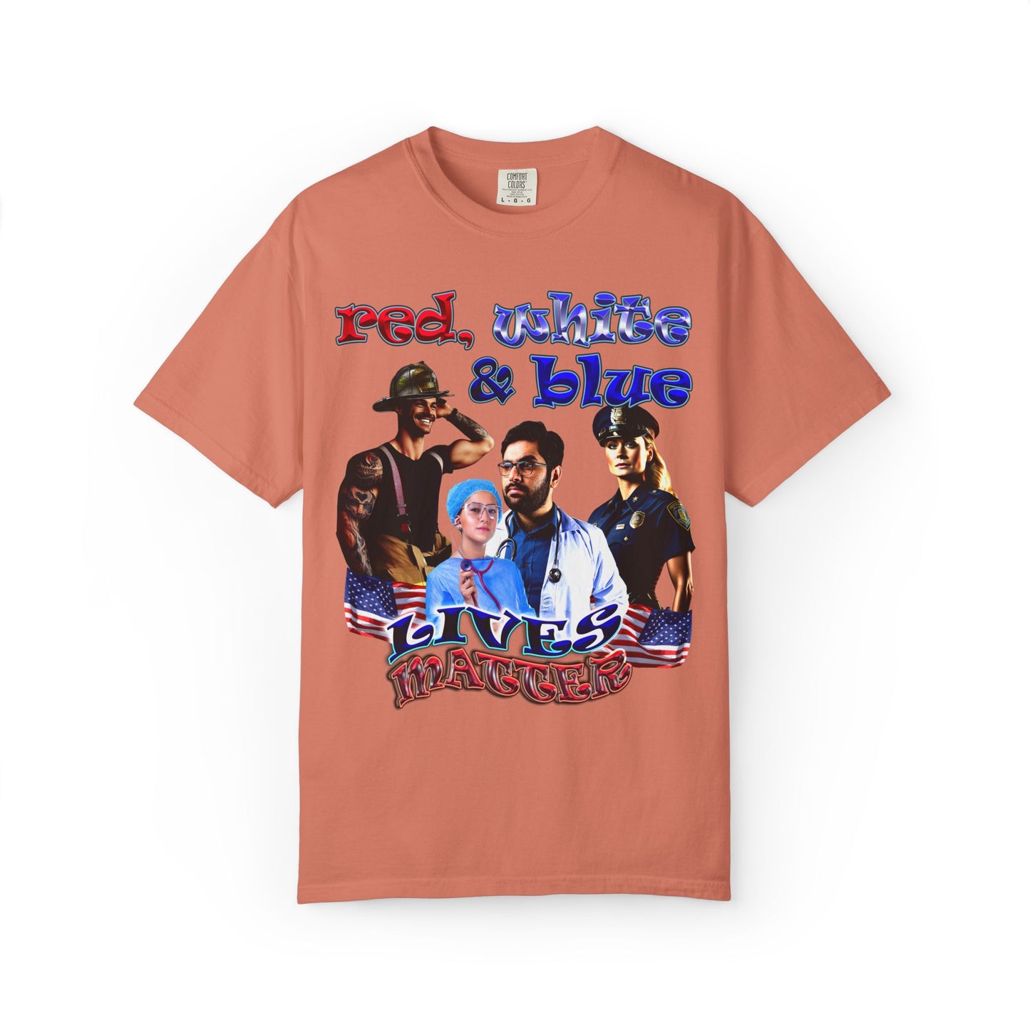 rw&b lives matter - Unisex Garment-Dyed T-shirt