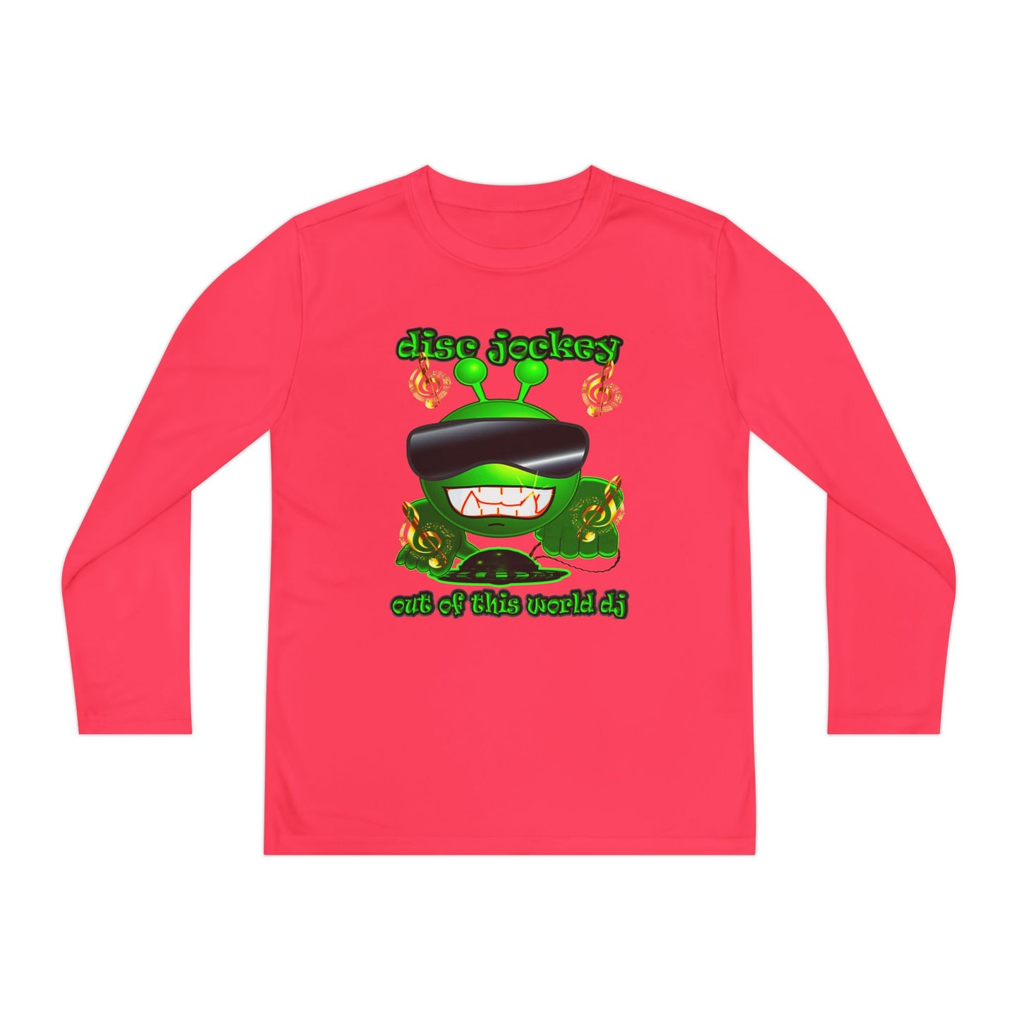 disc jockey - Youth Long Sleeve Competitor Tee