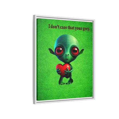 I don't care that your grey - framed canvas art (green turf)