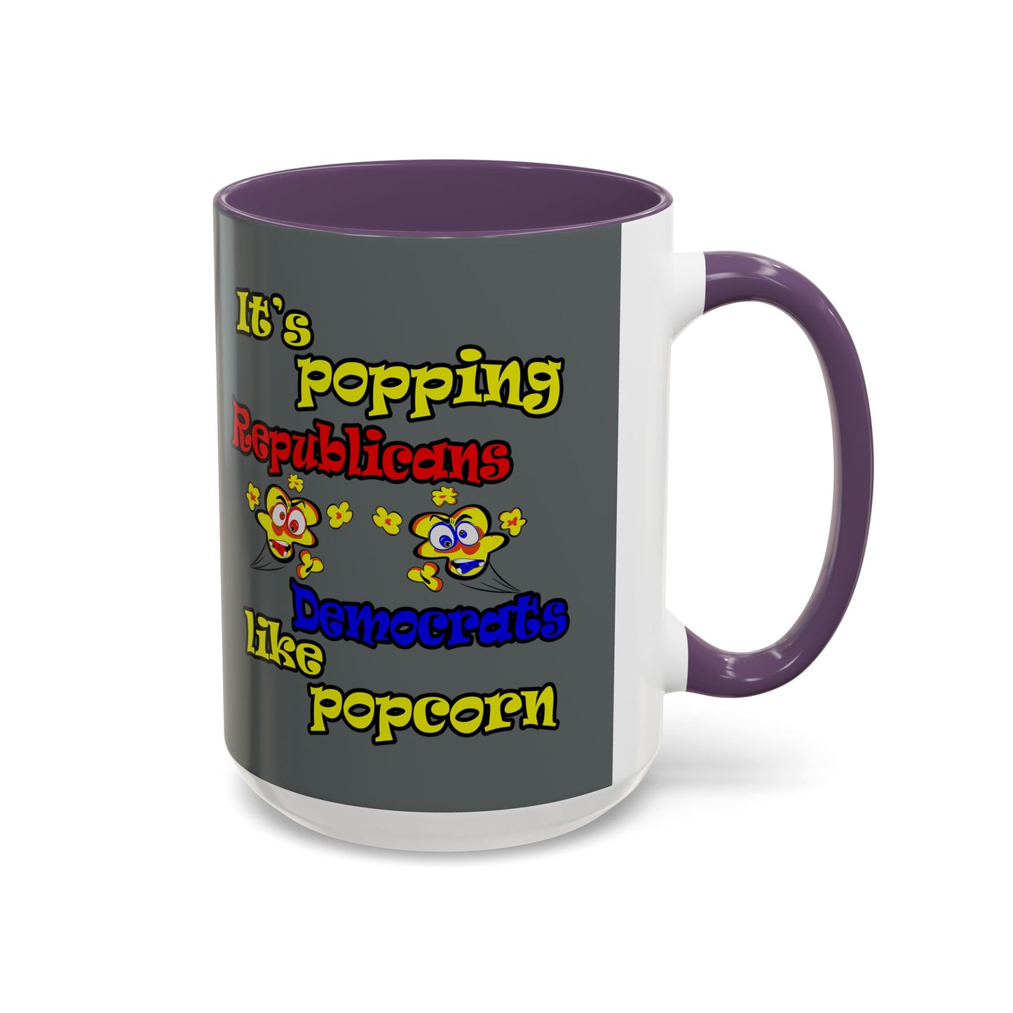 popping like popcorn - Accent Mug (dark grey)