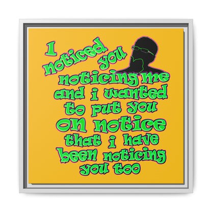 noticed you noticing - framed canvas art (yellow)