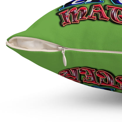 rw&b lives matter - Spun Polyester Square Pillow - (green)