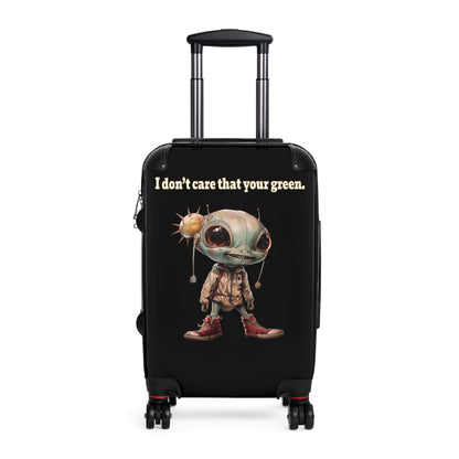 I don't care that your green - Suitcase (black)