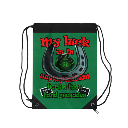 my luck - Drawstring Bag (dark green)