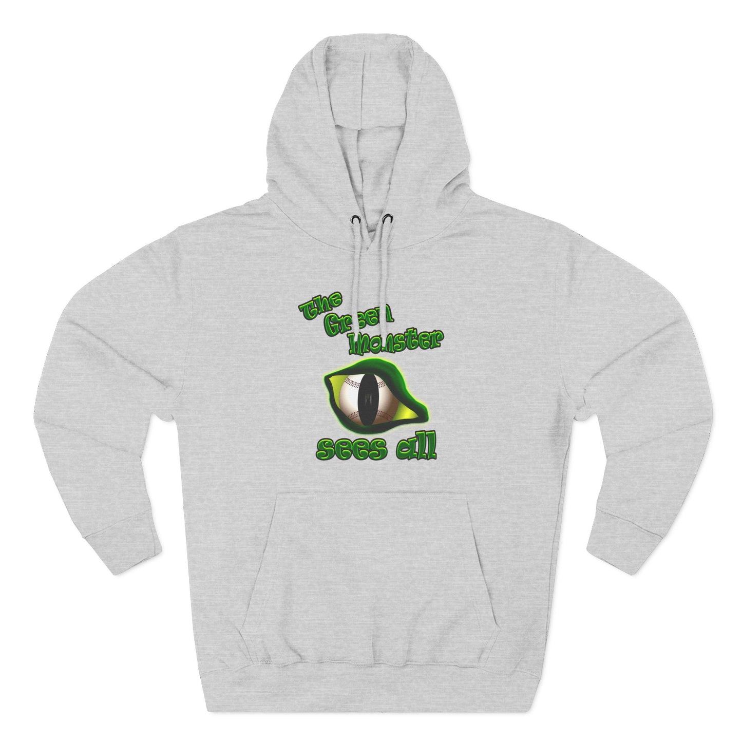 green monster - Three-Panel Fleece Hoodie