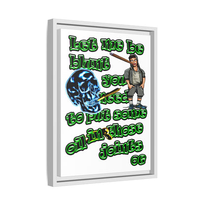 og - framed canvas art (white)