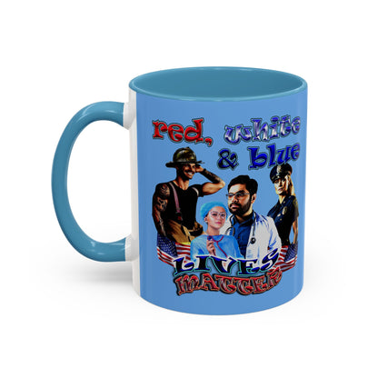 rw&b lives matter - Accent Mug (light blue)