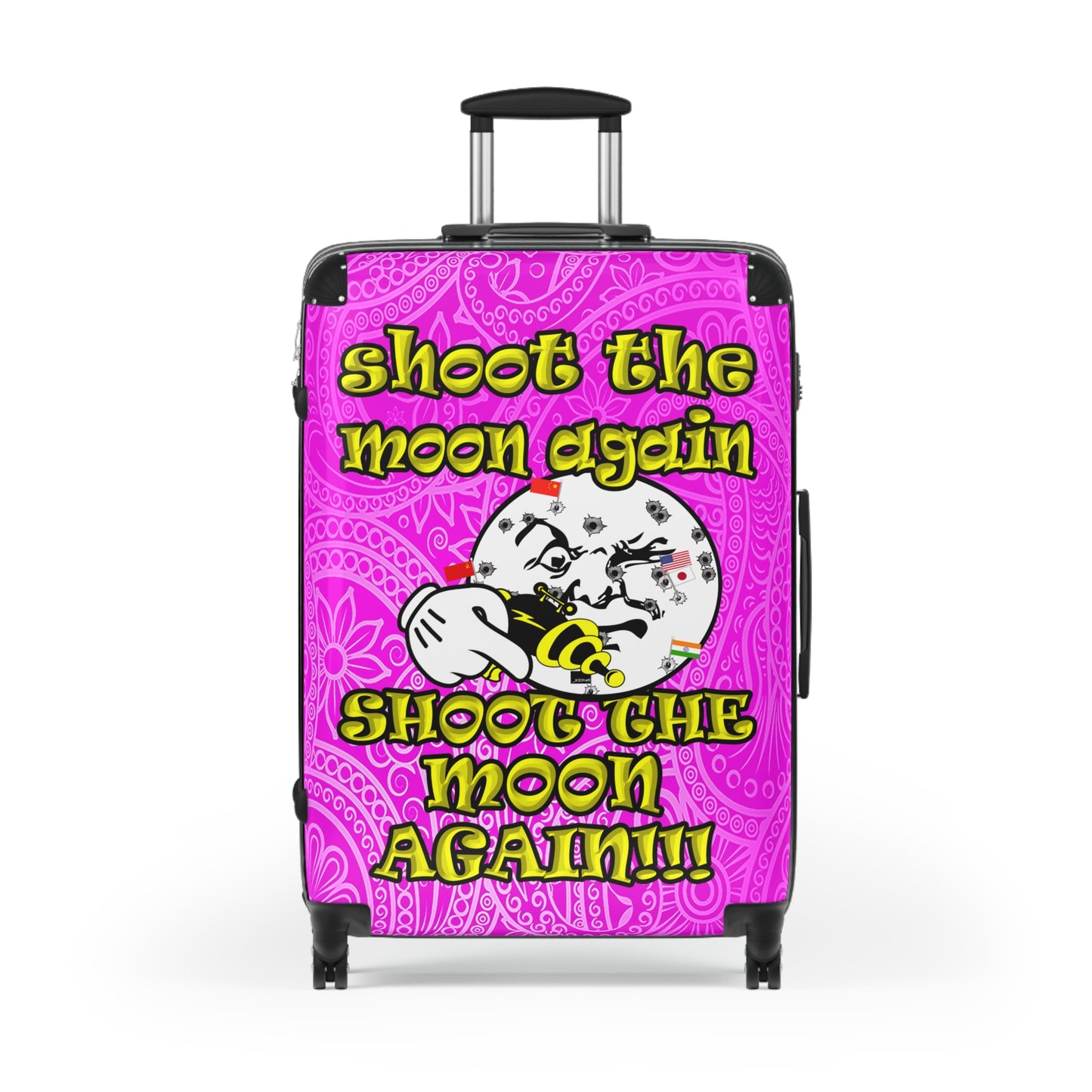 shoot the moon again - Suitcase (pink swirl)