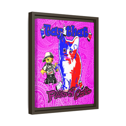 tag that - framed canvas art (pink swirl)
