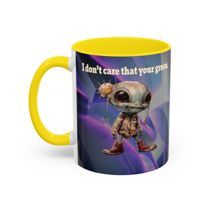 I don't care that your grey - Accent Mug (grey-pink wave)