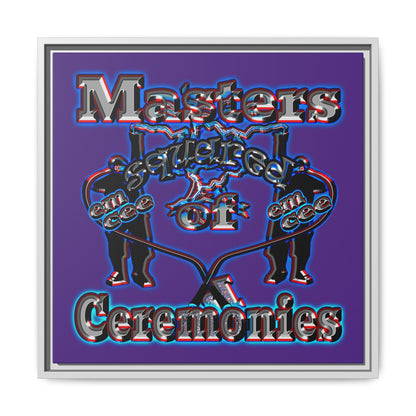 em cee squared - framed canvas art (purple)