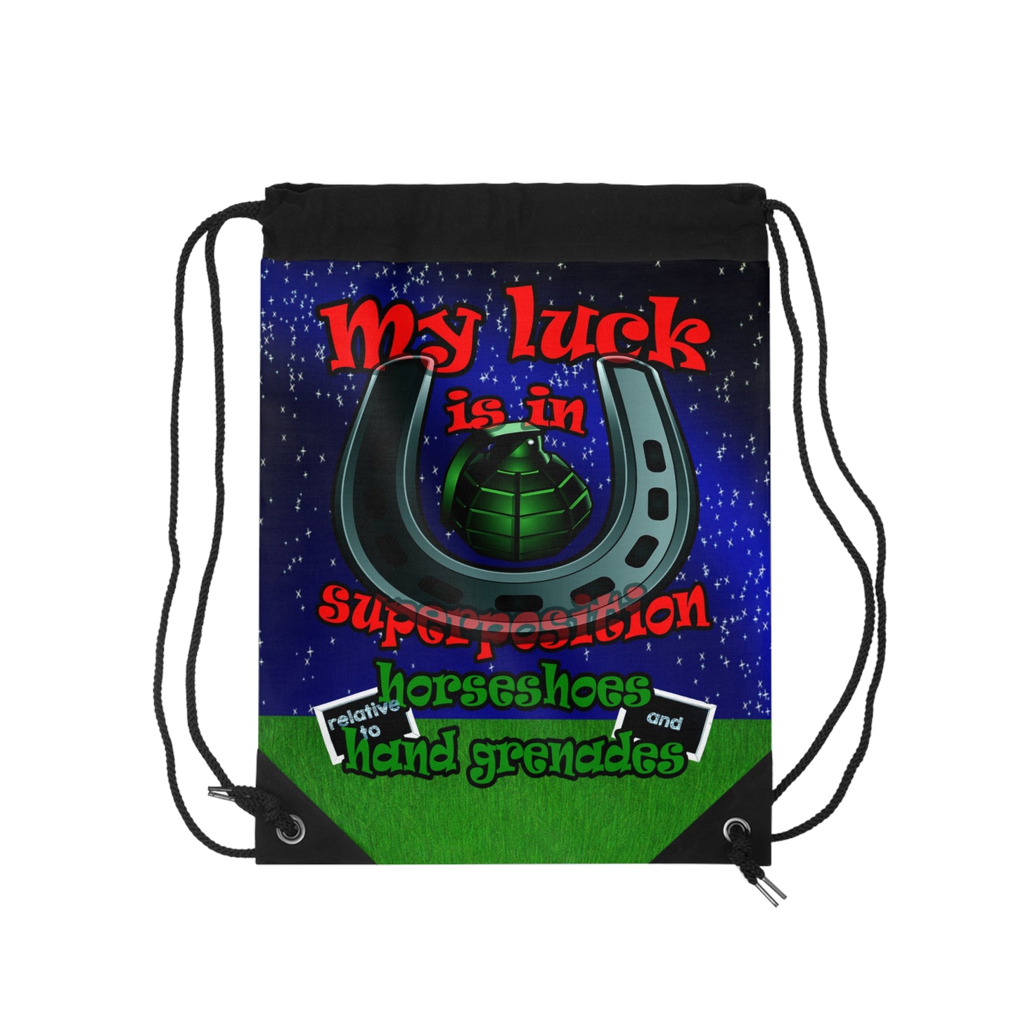 my luck - Drawstring Bag ('snoops' background)