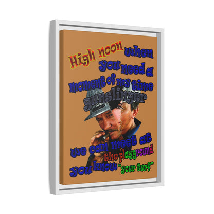 high noon - framed canvas art (light brown)