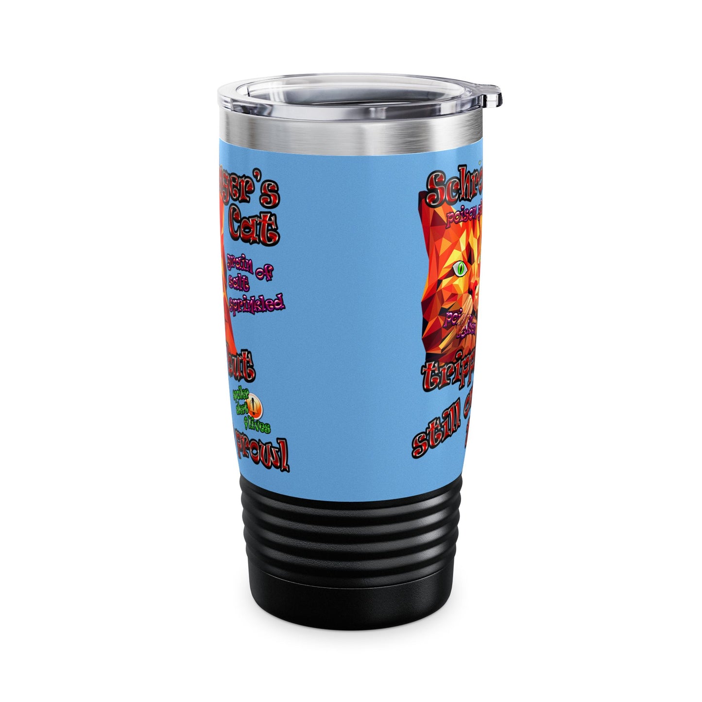 schrodinger's cat - Ringneck Tumbler, 20oz (light blue)