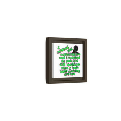 noticed you noticing - framed canvas art (white)