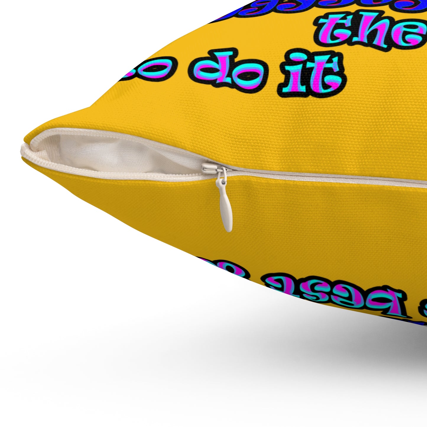 doggystyle - Spun Polyester Square Pillow - (yellow)