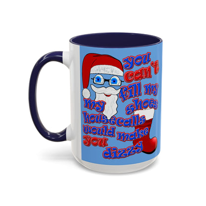 santa's shoes - Accent Mug (light blue)