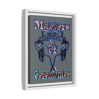 em cee squared - framed canvas art (dark grey)