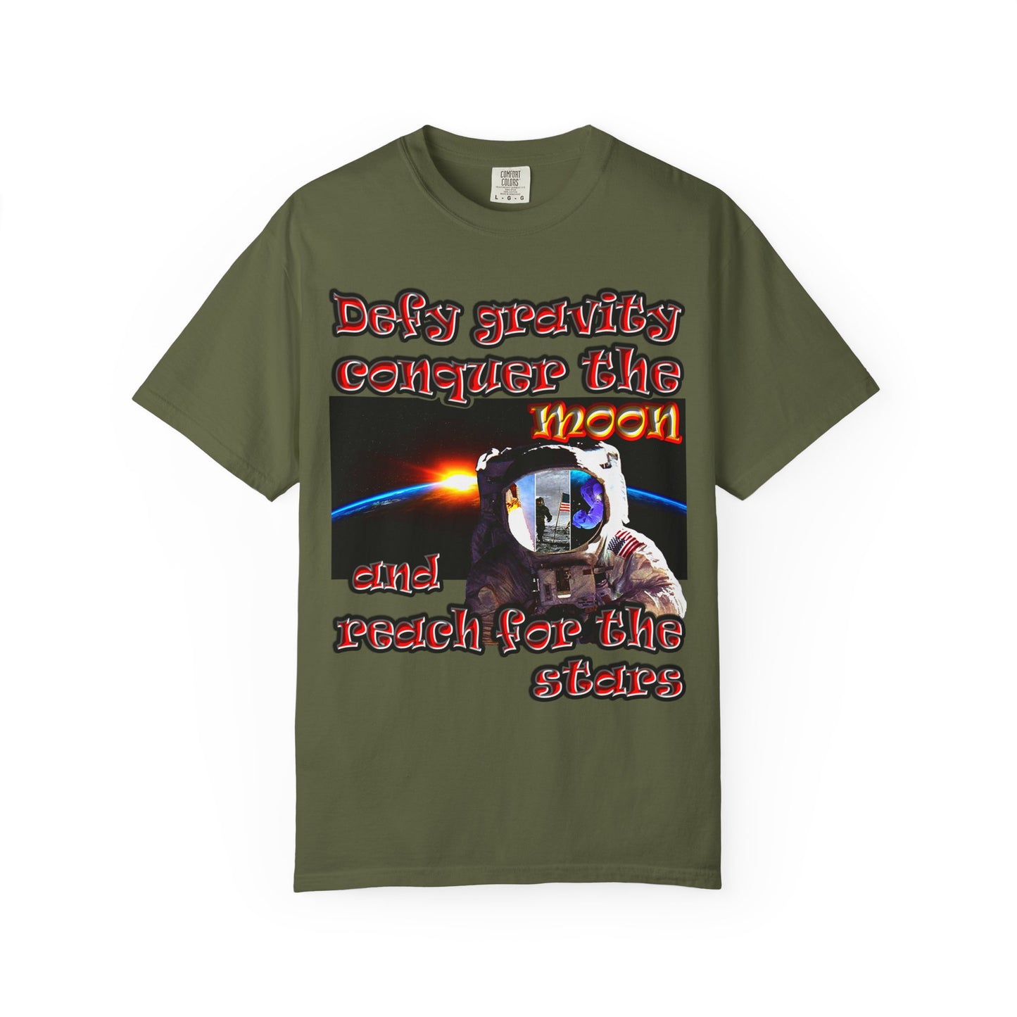 defy conquer reach - Unisex Garment-Dyed T-shirt