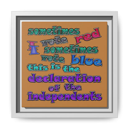 declaration of the independents - framed canvas art (light brown)