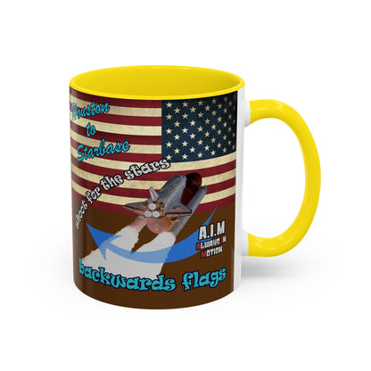 shoot for the stars - Accent Mug (brown)