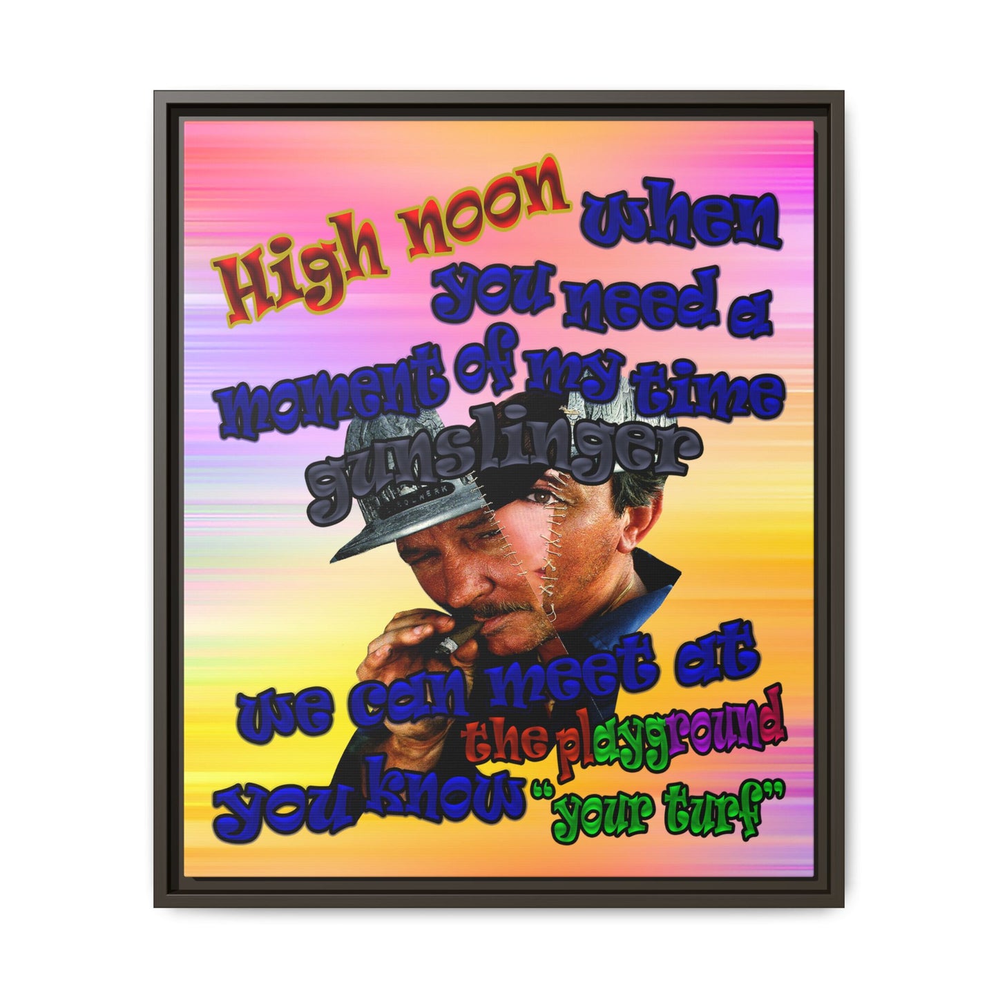 high noon - framed canvas art (color blur)