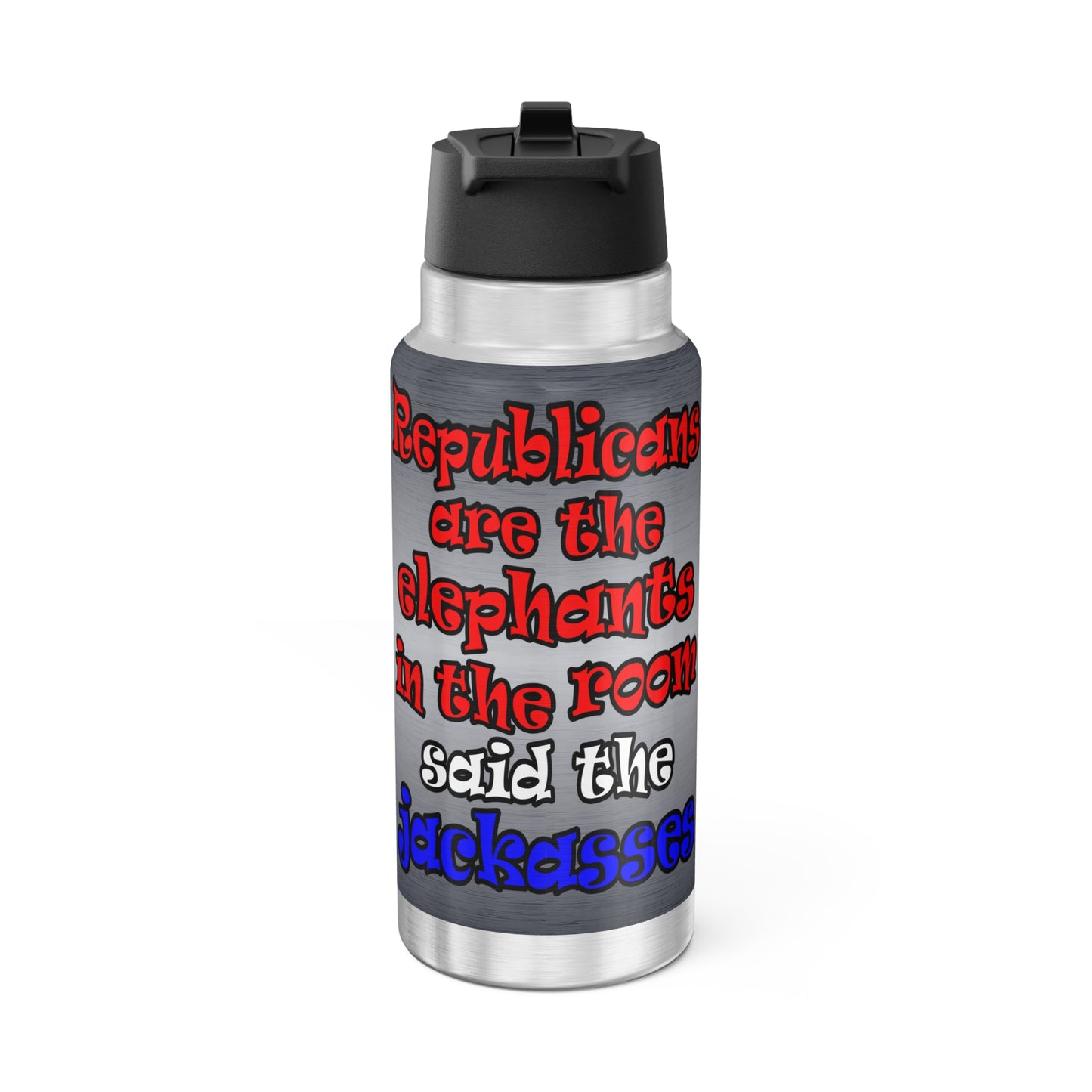 donkeys and elephants - Gator Tumbler, 32oz  (brushed nickel)