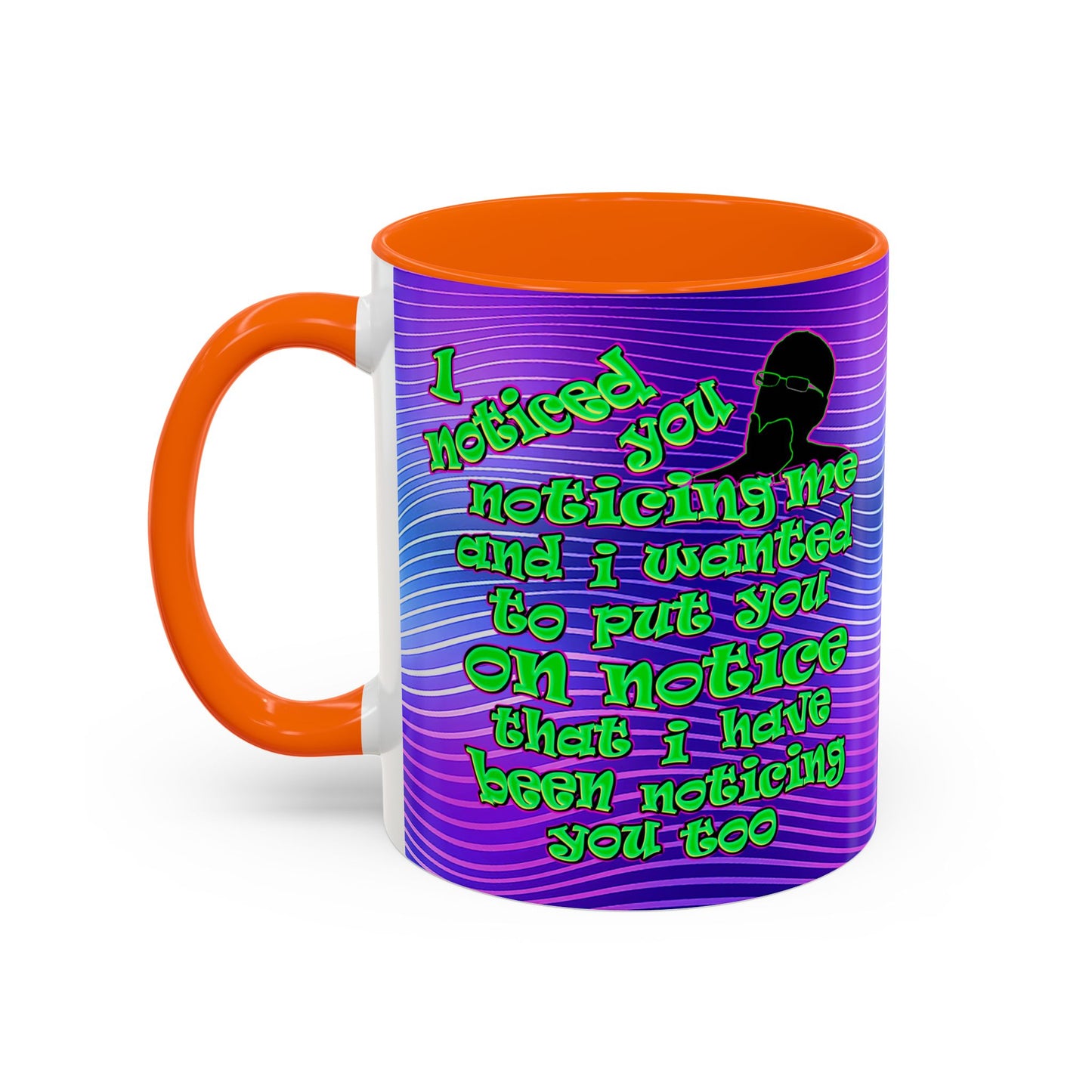 noticed you noticing - Accent Mug (purple wave)